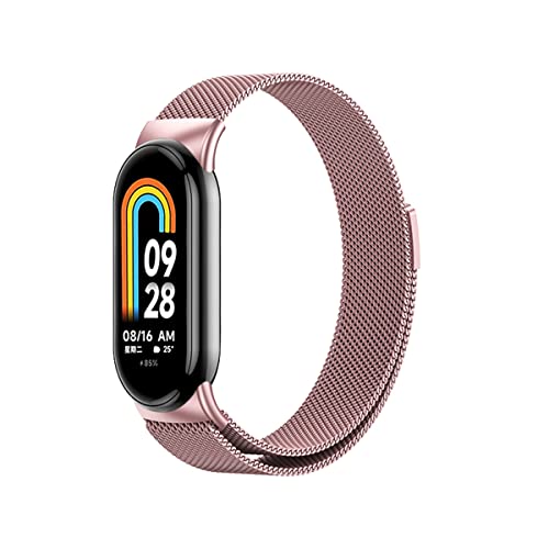 SABSEN Armband für Xiaomi Mi Band 8 Armband, Xiaomi Mi Band 8 Armband Metal Mesh Edelstahl Damen Herren Armband mit Magnet Kompatibel mit Xiaomi Mi Band 8 (C) von SABSEN