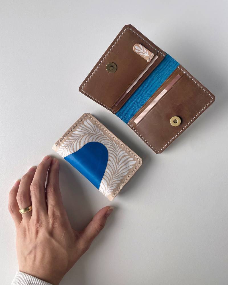 Kartenetui Aus Veganem Leder, Handgemachtes Echtem Kreditkartenetui Für Damen von SACollage