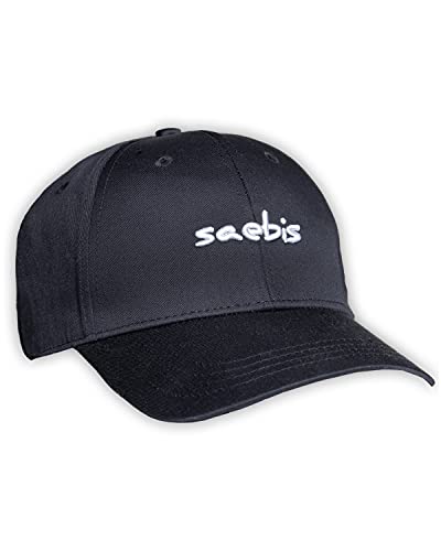 SAEBIS Basecap - Unisex - schwarz - für Damen und Herren - 3D-Logo Stick in weiß von SAEBIS
