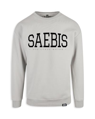 SAEBIS Extra Schwerer Herren Sweater, Warmer Herbst Winter Pullover für Männer asphaltgrau L von SAEBIS