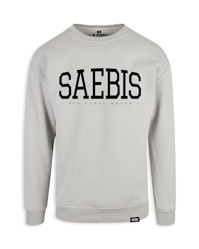 SAEBIS Extra Schwerer Herren Sweater, Warmer Herbst Winter Pullover für Männer asphaltgrau M von SAEBIS