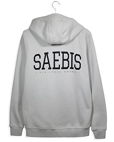 SAEBIS Lifestyle Damen Oversized Zip Hoodie mit Reißverschluss, mit Kapuze (Asphaltgrau, M) von SAEBIS