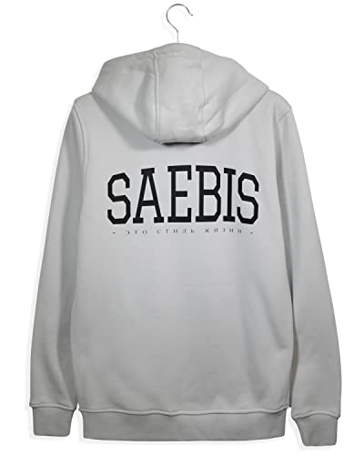 SAEBIS Lifestyle Damen Oversized Zip Hoodie mit Reißverschluss, mit Kapuze (Asphaltgrau, S) von SAEBIS