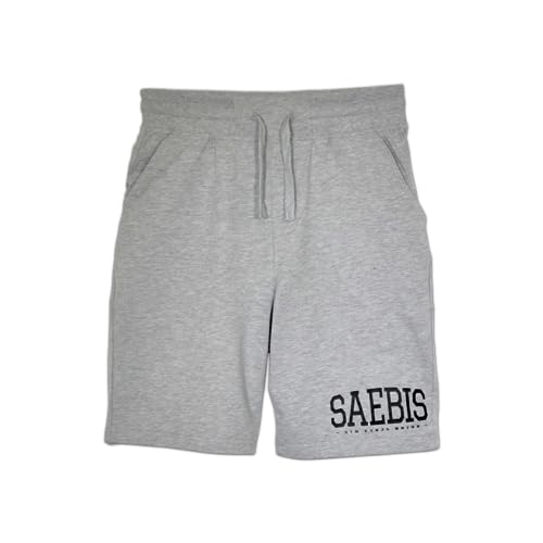 SAEBIS Lifestyle Herren Stoff-Shorts grau | Freizeit-Shorts aus Baumwolle mit elastischem Bund | Bequeme Sommershorts mit Stretchanteil für Männer (XXL, grau) von SAEBIS