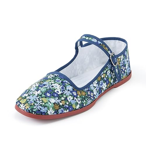 SAEEKO Klassische Damen-Puppenschuhe, lässige China-Puppenschuhe, Baumwolle, Mary Janes, chinesische Tai-Chi-Schuhe, Kleine Blume, 41.5 EU von SAEEKO