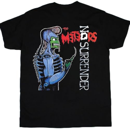 The Meteors No Surrender 1994 T-Shirt Short Sleeve Cotton Black S to 5XL HC1151M Black BlackBlackXXL von SAEODN