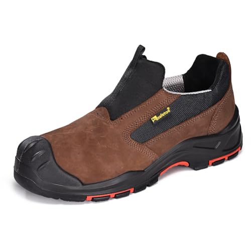 SAFETOE Herren Sicherheitsschuhe L-7525 Composite Toe Non-Steel Slip on Sicherheitsschuhe Atmungsaktives Nubukleder mit Memory Foam Einlegesohlen Metallfreie isolierte Gummisohle SAFETOE Herren Sicherheitsschuhe L-7525 Composite Toe Non-Steel Slip on Sicherheitsschuhe Atmungsaktives Nubukleder mit Memory Foam Einlegesohlen Metallfreie isolierte Gummisohle von SAFETOE