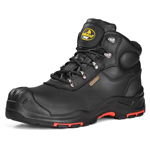 SAFETOE Herren Sicherheitsstiefel M-8565 Wide Fit Non-Steel Composite Toe Arbeitsstiefel ESD antistatische wasserdichte Rindsleder Heavy Duty Anti-Nagel Anti-Rutsch Gummisohle S7L SR EU41 SAFETOE Herren Sicherheitsstiefel M-8565 Wide Fit Non-Steel Composite Toe Arbeitsstiefel ESD antistatische wasserdichte Rindsleder Heavy Duty Anti-Nagel Anti-Rutsch Gummisohle S7L SR EU41 von SAFETOE