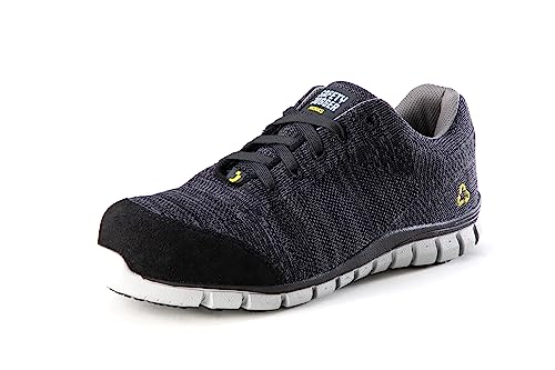 Carbon Zehenkappe Sicherheits Trainers - Schwarz EU 39, Recycelter komfortabler S1P-Arbeitsschuh für Männer und Frauen, rutschfeste und stoßdämpfende Turnschuhe, ideal für Logistik, BAU und Technik von SAFETY JOGGER