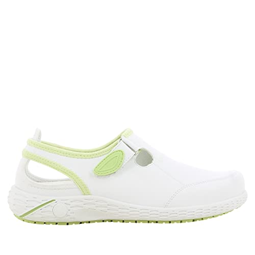 SAFETY JOGGER Arbeitsschuhe Damen Oxypas - LINA - Leichter, Bequemer Sicherheitsschuh mit Klettverschluss, ideal für Pflege, Küche oder Innenbereich, rutschfest, 37 EU Grün von SAFETY JOGGER