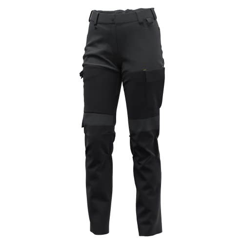 SAFETY JOGGER Arbeitshose Damen - Oak - Cargohose die maximale Flexibilität bieten für Frauen, Hose mit viele Tasche, eine Hammerschlaufe und Fach für Werkzeug, Grau, 34 von SAFETY JOGGER
