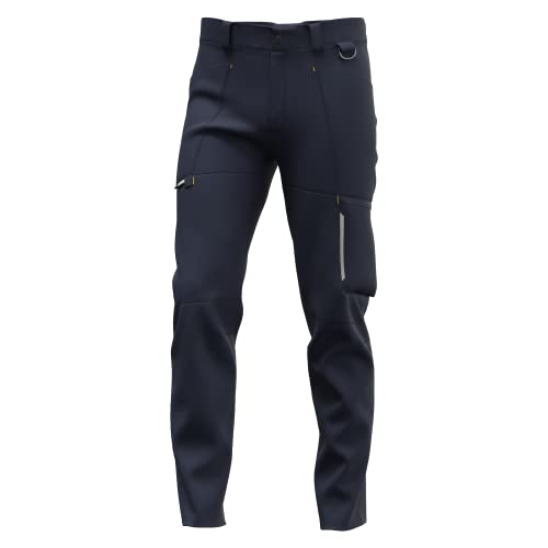 SAFETY JOGGER Arbeitshose Herren, DENEB Full-Stretch Hose die maximale Flexibilität bieten für Männer, Hose mit viele Taschen und Reflektierenden Details, Blau, 46 von SAFETY JOGGER