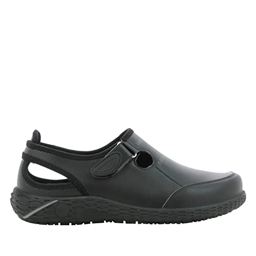 SAFETY JOGGER Arbeitsschuhe Damen Oxypas - LINA - Leichter, Bequemer Sicherheitsschuh mit Klettverschluss, ideal für Pflege, Küche oder Innenbereich, rutschfest, 42 EU Schwarz von SAFETY JOGGER