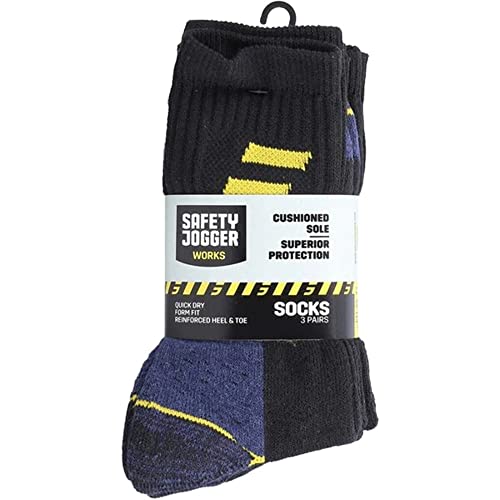 SAFETY JOGGER Socken 3er Pack 39-42 Schwarz von SAFETY JOGGER