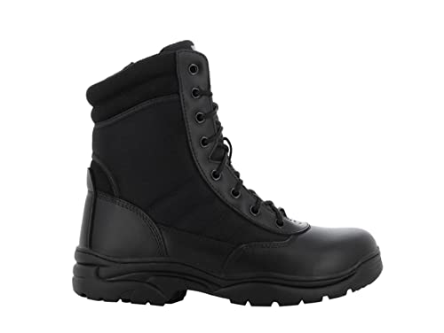 SAFETY JOGGER Taktischer Stiefel - TACTIC - Uniformstiefel mit Reißverschluss, Leichter, Atmungsaktiver Militärstiefel, Bequeme, Schwarzer Kampfstiefel, ideal für Polizei oder Feuerwehrleut, EU 36 von SAFETY JOGGER