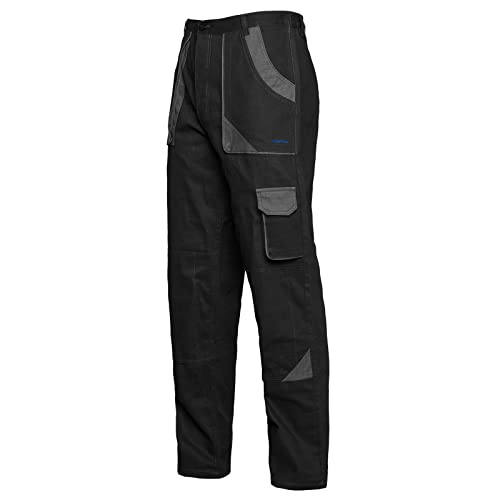SAFETY Art.Mas PROCOTTON Arbeitshose Herren Hose Baumwolle Damen Handwerker KFZ Gärtner Mechaniker ARTMAS Schwarz (50) von SAFETY SKIN