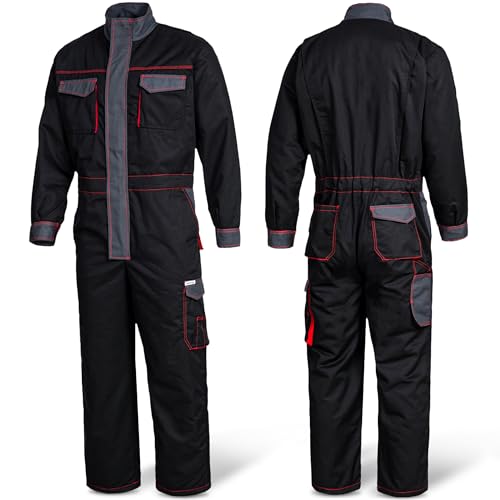 SAFETYTEX Winteroverall Overall Warm Winter gefüttert Arbeitsoverall Thermo Overall Arbeitskombi Rallyoverall Schutzanzug (XL) von Safetytex