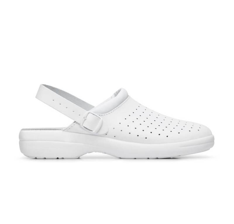 SAFEWAY SC707B weiß perforiert Leder mit Fersenriemen Clog sehr leicht von SAFEWAY