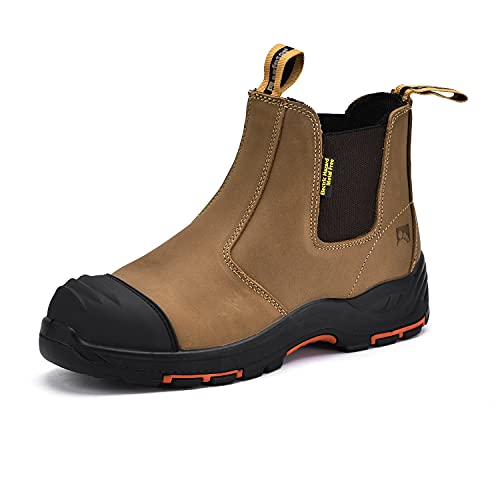 S3 Arbeitsstiefel Herren & Damen , M-8025NB Sicherheitsschuhe Herren & Damen hoch, wasserdichtes & atmungsaktives Leder, leichte & bequeme Einlegesohlen, S1P Kompositzehen & Anti-Penetration-Platte von SAFEYEAR