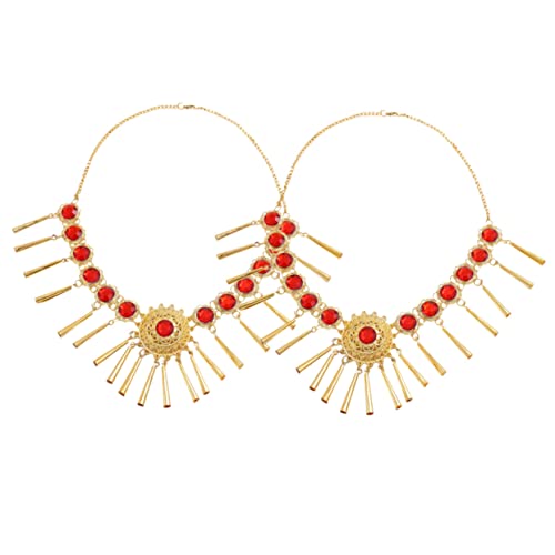 2 Stück Diamantkette Abschlussball Schmuck Für Brautjungfer Für Frauen Ketten Bauchkette Schmuck Hochzeit Für Damen Schmuckstirnband Kopfschmuck Acrylperlen von SAFIGLE