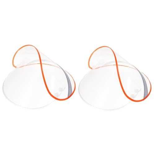 2St Transparente Regenmaske aus Kunststoff mit Krempe Regenponcho regenjacke kinder Regenjacke für Damen kleiner Schild für Regenmantelkapuze Regenmantelschutzkrempe SAFIGLE von SAFIGLE