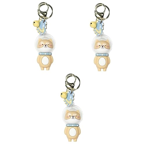 3 STK Weltraumtier-Anhänger Tierfigur Corgi hängender Schlüsselanhänger Schlüsselbund Schlüsselanhänger für Kinder Panda-Autozubehör Schmücken Schlüsselanhänger Dekoration Metall SAFIGLE von SAFIGLE