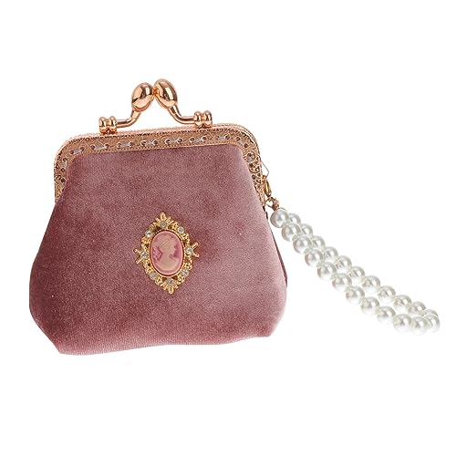 SAFIGLE Perlen Handtasche 3 Münzbeutel Für Damen Geldbörsen Geldbörse Hochzeit Wickeltasche Damen Geldbörse Mini Münzbeutel Tragbar Kleine Geldbörse Vintage Hübscher von SAFIGLE