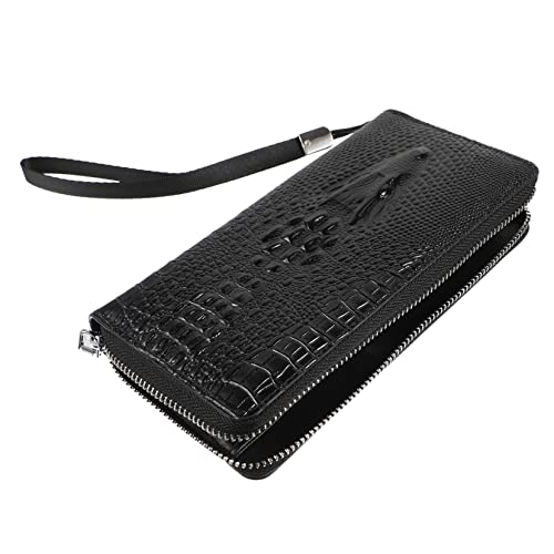 SAFIGLE Brieftasche Für Herren Groß Faltbare Geldbörse Aus Pu Mit Alligator-Print Reißverschluss Karten-geldbörse Für Männer von SAFIGLE