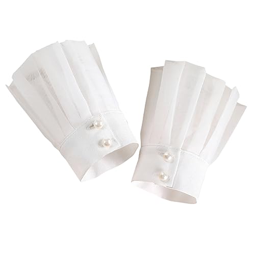 SAFIGLE 1 Paar Chiffon Weiß Damen Armbänder Kleid Kostüm Armband von SAFIGLE