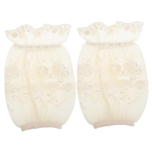 SAFIGLE 1 Paar Doppellagige Armstulpen Aus Spitzennetzgewebe Für Damen Und Mädchen Stilvolle Überärmel Ideal Zum Reinigen Von Kleidung Schutz Der Armabdeckung von SAFIGLE