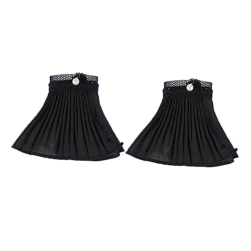 SAFIGLE 1 Paar Verlängerte Spitzenärmel Plissierte Spitzenmanschette Abnehmbare Dekorationsärmel für Damen Elegantes Netzdesign Passend für Kleider und Pullover von SAFIGLE