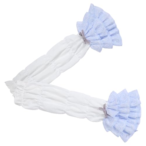 SAFIGLE Spitzen-handgelenksmanschettenhandschuhe Für Damen Fingerlose Lolita-handgelenksmanschetten Mit Gekräuseltem Blumenspitzen-design Falsche Lolita-ärmel Für Hochzeit Teeparty von SAFIGLE