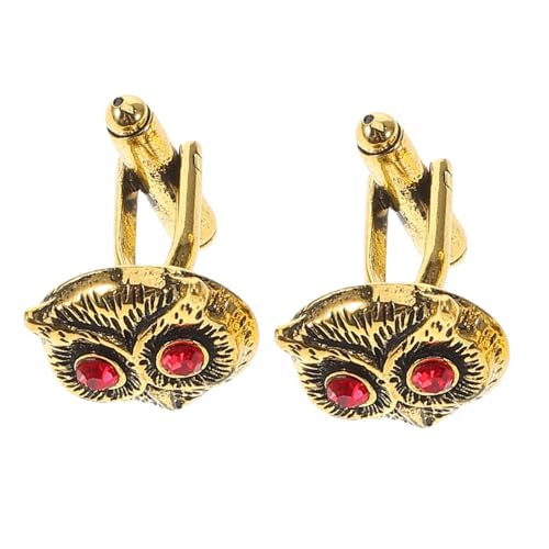 SAFIGLE Manschettenknöpfe Eule Für Herren Legierung Smokinghemd Dekorative Manschettenknöpfe Für Hemdärmel Anzugaccessoires von SAFIGLE