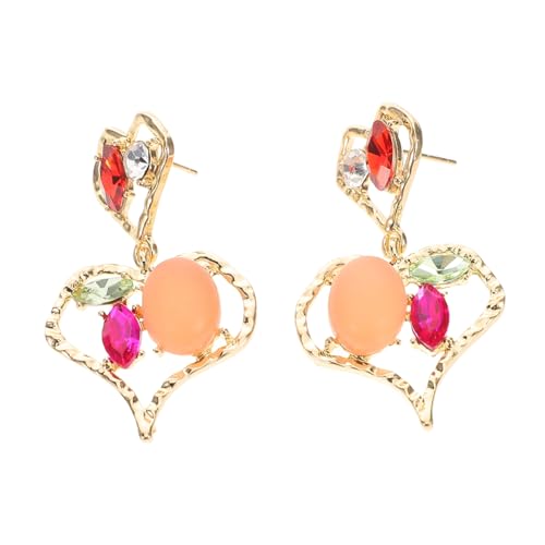 SAFIGLE 1 Paar Ohrringe mit Funkelnden Rhinestone Herzen für Hochzeiten Brautjungfern Besondere Anlässe Leicht von SAFIGLE