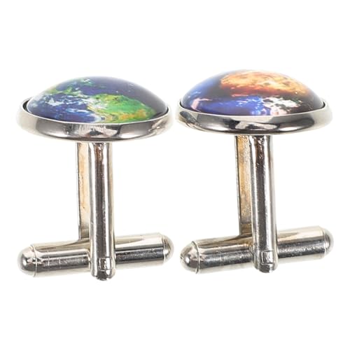 SAFIGLE Manschettenknöpfe Für Herren Mit Retro-weltkarte Runde Knöpfe Für Hemden Kleiderschmuck Für Business Und Formelle Anlässe von SAFIGLE