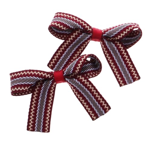 SAFIGLE 1 Paar Schleife Haarnadel Süße Haarspangen Friseurklammern Elegante Schleifenclips Schleifenspangen Mini-bogenclips Haarschmuck Für Events Schleifenhaarnadeln Für Mädchen Rot von SAFIGLE