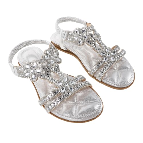 SAFIGLE 1 Paar Sommer-sandalen Mit Glänzenden Strasssteinen: Bling-sandalen Für Hochzeiten Und Brautjungfern – Verzierte Sommerschuhe Für Damen Für Partys Und Reisen Am Strand, Größe: 38 von SAFIGLE