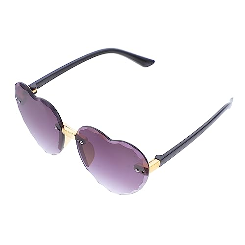 SAFIGLE 1paar Junge Mädchen Sonnenbrille Herzform Transparent Frameless Uv-schutz Für Partys Geburtstage Und Strandaktivitäten Leicht Und Langlebig Für Mädchen Und Jungen von SAFIGLE