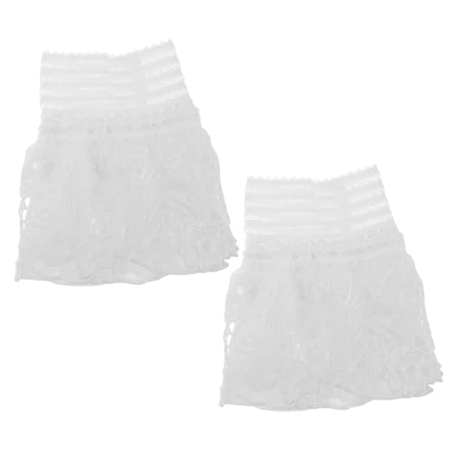 SAFIGLE Modische Fake-ärmel Spitze Flauschige Bündchen Für Pullover Jacken Und Sweatshirts Hochzeitskleid Elastisch Floral Vielseitiges Dekoratives Accessoire von SAFIGLE