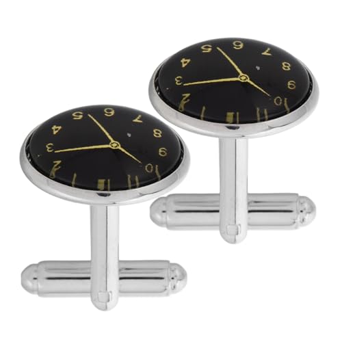 SAFIGLE 1 Paar Uhr-manschettenknöpfe Klassische Hemdmanschettenknöpfe Formelle Manschettenknöpfe Klassischer Stil Hochzeitsschmuck Männermode Geburtstagsgeschenk Black Legierung SAFIGLE 1 Paar Uhr-manschettenknöpfe Klassische Hemdmanschettenknöpfe Formelle Manschettenknöpfe Klassischer Stil Hochzeitsschmuck Männermode Geburtstagsgeschenk Black Legierung von SAFIGLE