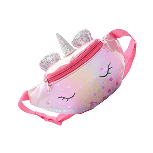 SAFIGLE 1 STK Einhorn-Gürteltasche Outdoor-Umhängetasche Mädchen Hüfttasche Kinder umhängetasche Kinder Bauchtasche Kinder Hüfttasche Umhängetasche für kleine Mädchen Perlmutt Kindertasche von SAFIGLE