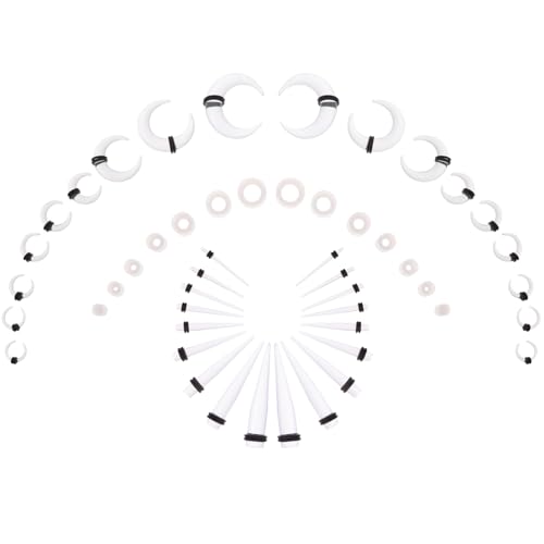 SAFIGLE 1 Satz Acryl Ohrdehnern mit Horn Design Ohrhänger für Piercing Geeignet für Männer und Komfortabel und Leicht Perfektes für von SAFIGLE