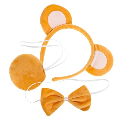 SAFIGLE 1 Satz Bärenohr Stirnband Plüschbärenkopf-Accessoire Kopfbedeckung mit Tierohren Tierkostümstirnband Tierisches Bärenkostüm Plüschtierohren Party-Feier-Stirnband Stoff Khaki von SAFIGLE