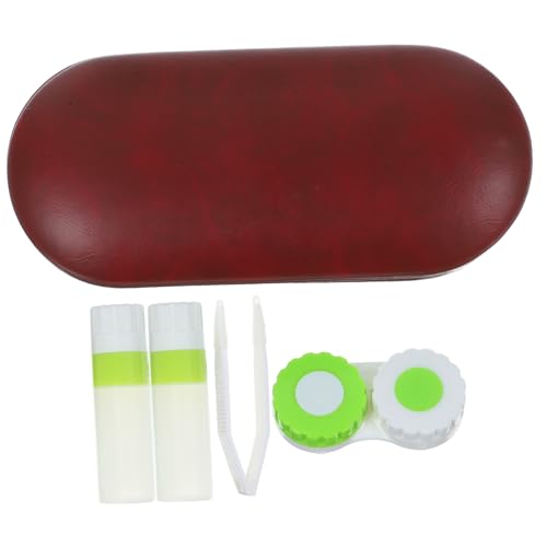 SAFIGLE 1 Satz Brillenetui Brillentrage-Organizer Brillenbehälter Gläser Fall Kontaktlinsenbehälter Für Den Haushalt Kontaktlinsen- Reisezubehör Feines Vlies Rot von SAFIGLE