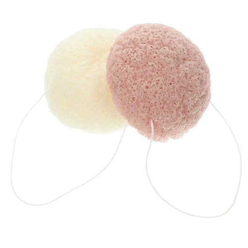 SAFIGLE 1 Satz Clean Sponge Pads Makeup Sponge Scrubber Natürliches Peeling Wiederverwendbar Schwämme Reinigungsschwamm Waschen Gesicht Haut Gesichtsreinigung 2 Stück Zufällige Farbe von SAFIGLE
