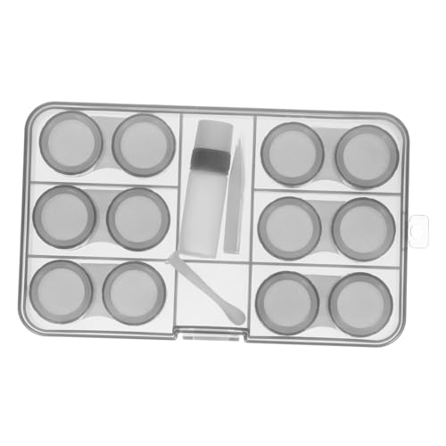 SAFIGLE 1 Satz Kontaktlinsenbehälter Lens Soak Case Lösung klein Augenfall Behälter für Kontaktlinsen Linsenhalter Linsenfall Augenlinsen-Organizer Plastik Grey von SAFIGLE