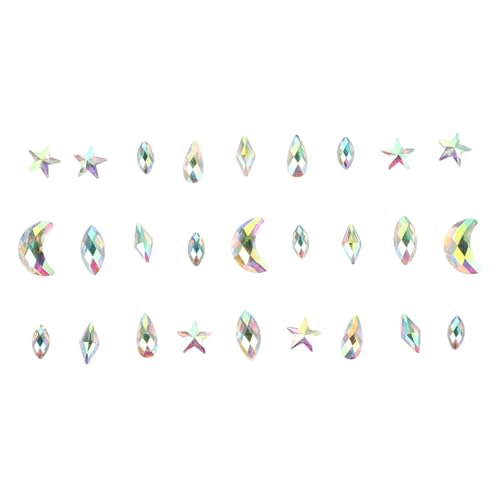 SAFIGLE 1 Set Kristall-Diamant-Aufkleber Gesichtsaufkleber Meerjungfrau-Gesichtstattoos Party Temporäre Tattoos Festival Meerjungfrau-Körperjuwelen Bling-Aufkleber von SAFIGLE