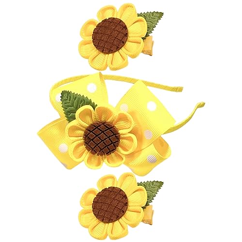 SAFIGLE Sonnenblumen-haarspange Blumen-haarspangen Sonnenblumen-stirnband Für Mädchen Blumen-haarband Haarschmuck von SAFIGLE