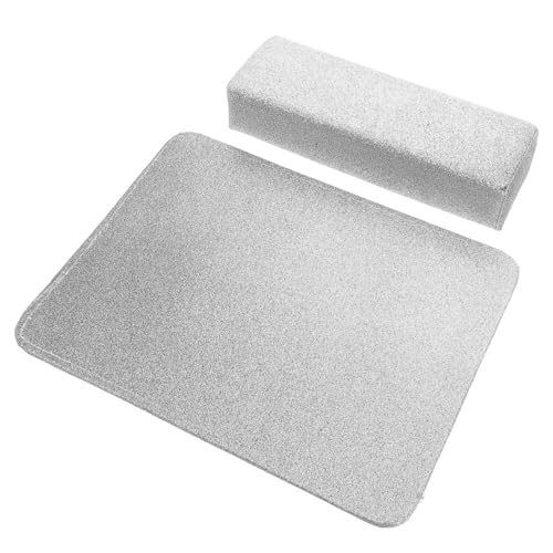 SAFIGLE 1 Set Nageltischmatte Nail Art Armlehne Nagelarmlehne Für Nagelstudio Damen Maniküre Restkissen LED Pad Weiches Nagelkissen Erhöhte Armlehne Form Finger Home Aus Silber von SAFIGLE