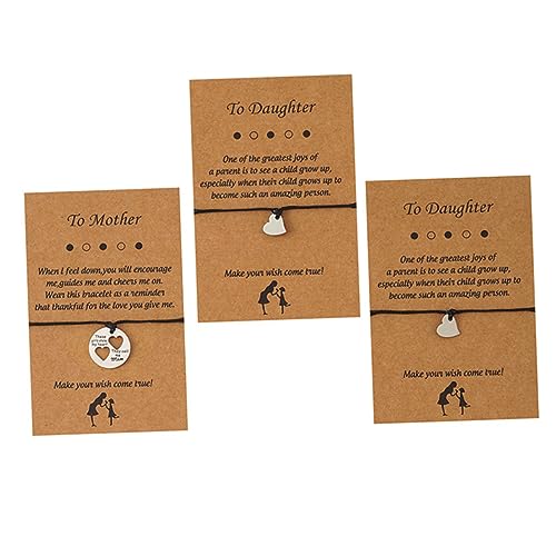 SAFIGLE 1 Set Schnur Herz Armband Passend Für Mutter Und Tochter Mutter Tochter Knotenarmband Armbänder Für Töchter Von Mama Passende Armbänder Kordelarmband Edelstahl von SAFIGLE
